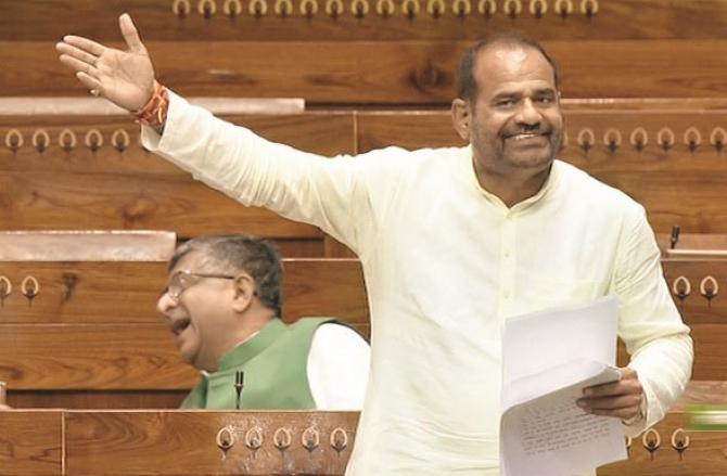 At the time of Ramesh Budhuri`s controversial statement in the Lok Sabha, Ravi Shankar Prasad is also seen laughing. Left: Kunwar Danish Ali
